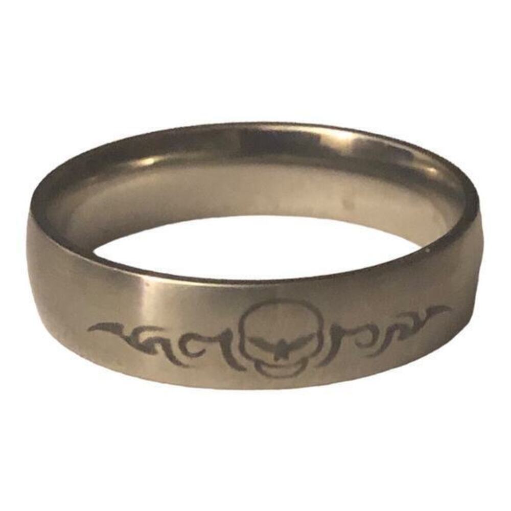 Stainless steel‎ skull ring band size 13